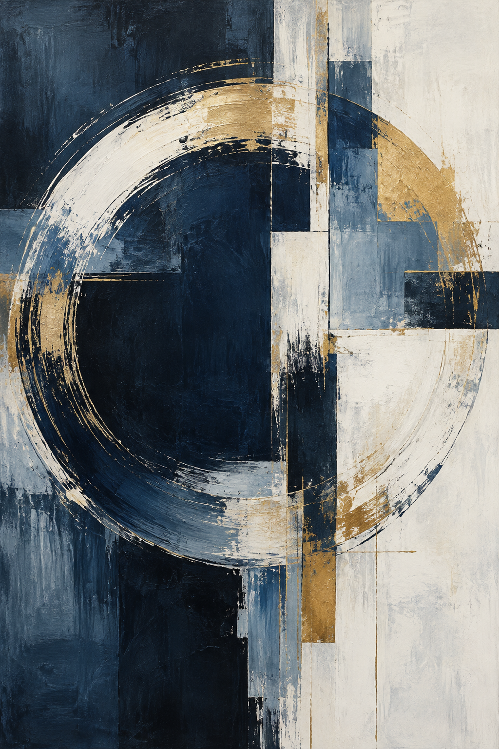 Midnight Shape canvas artwork — Quiet Forms