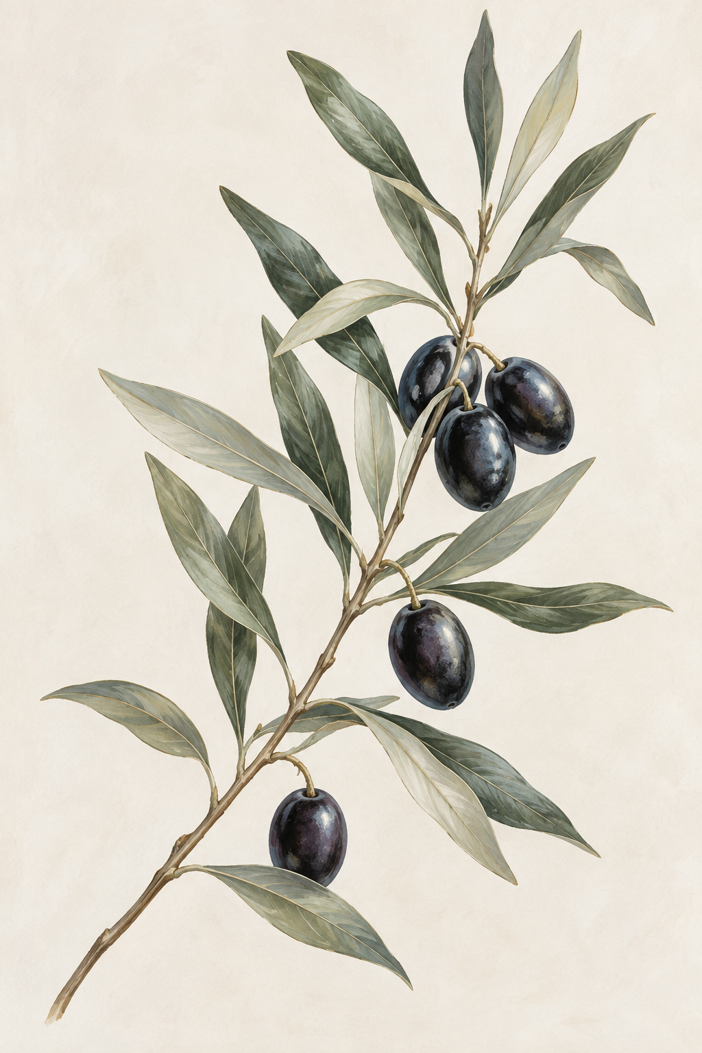 Olive Study canvas artwork — Botanical Studies