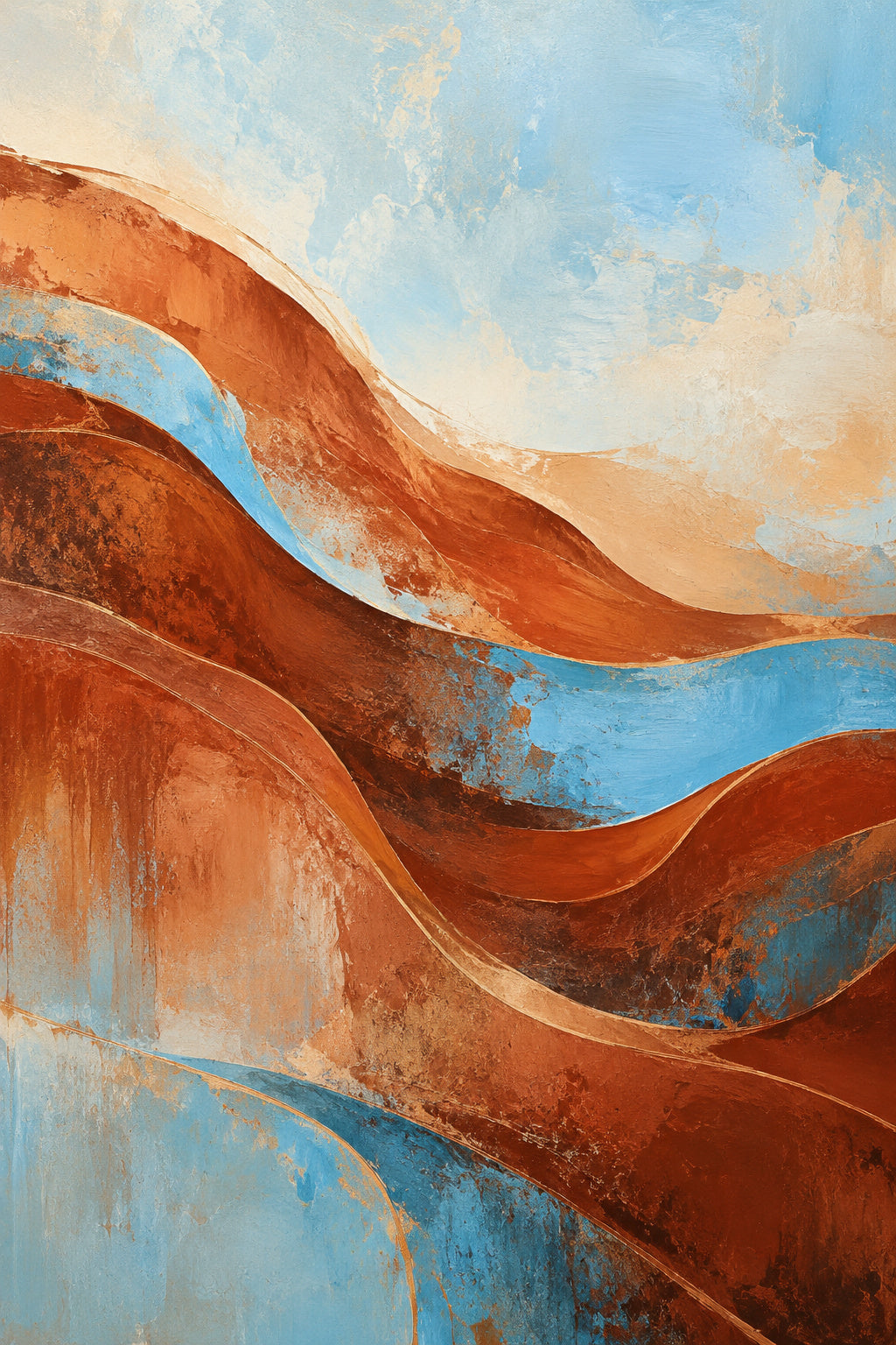 Terracotta Pulse — original canvas artwork