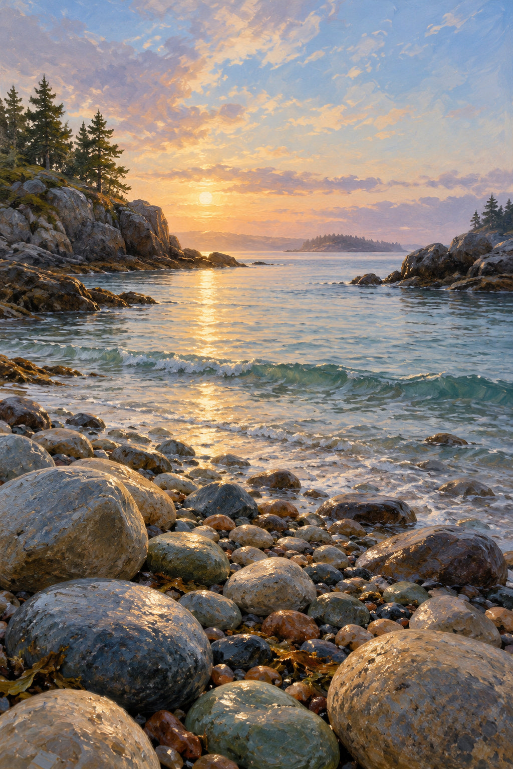 Pebble Inlet — original canvas artwork