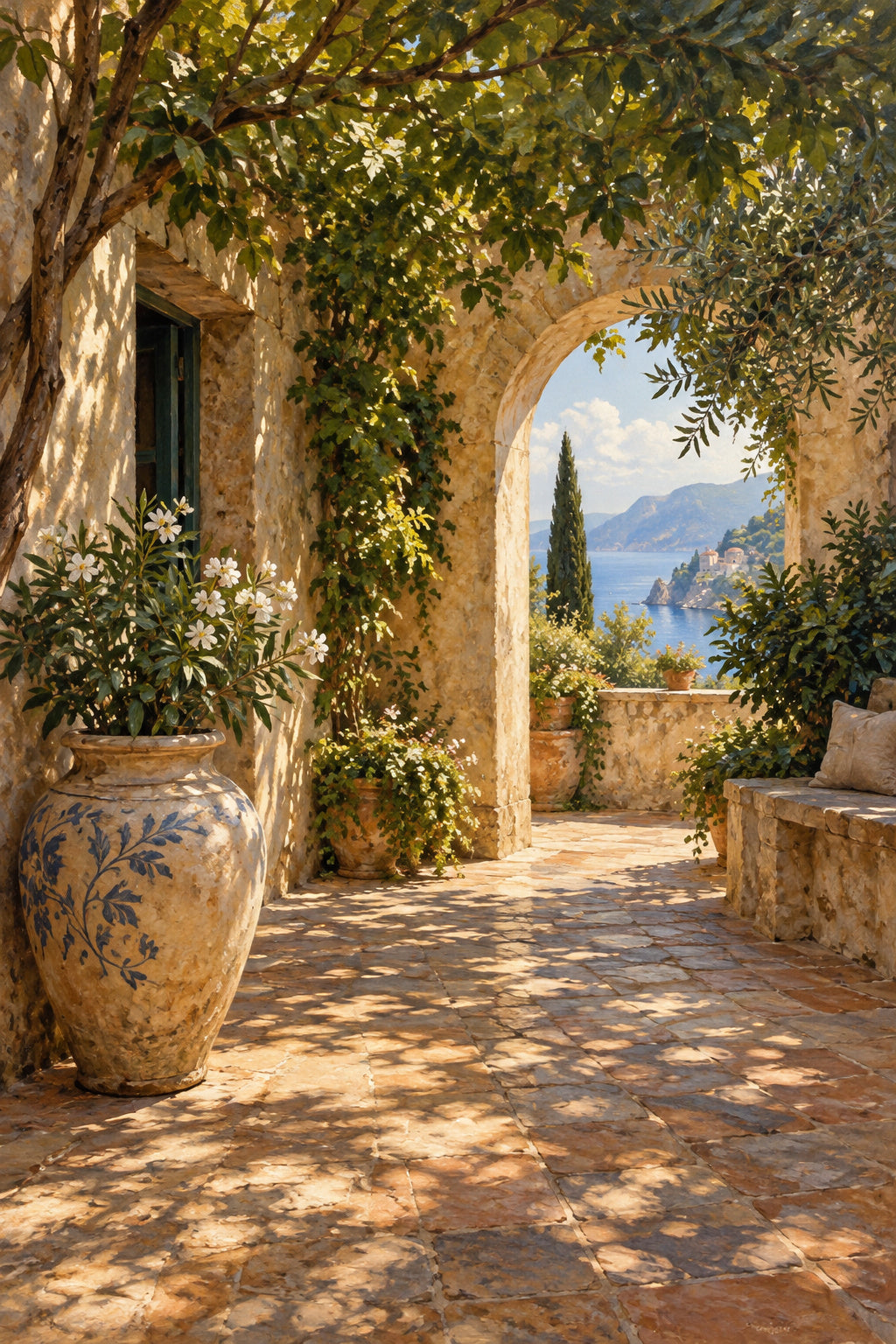 Hidden Patio — original canvas artwork