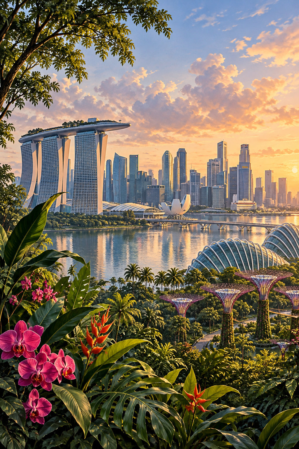 Singapore Garden — original canvas artwork