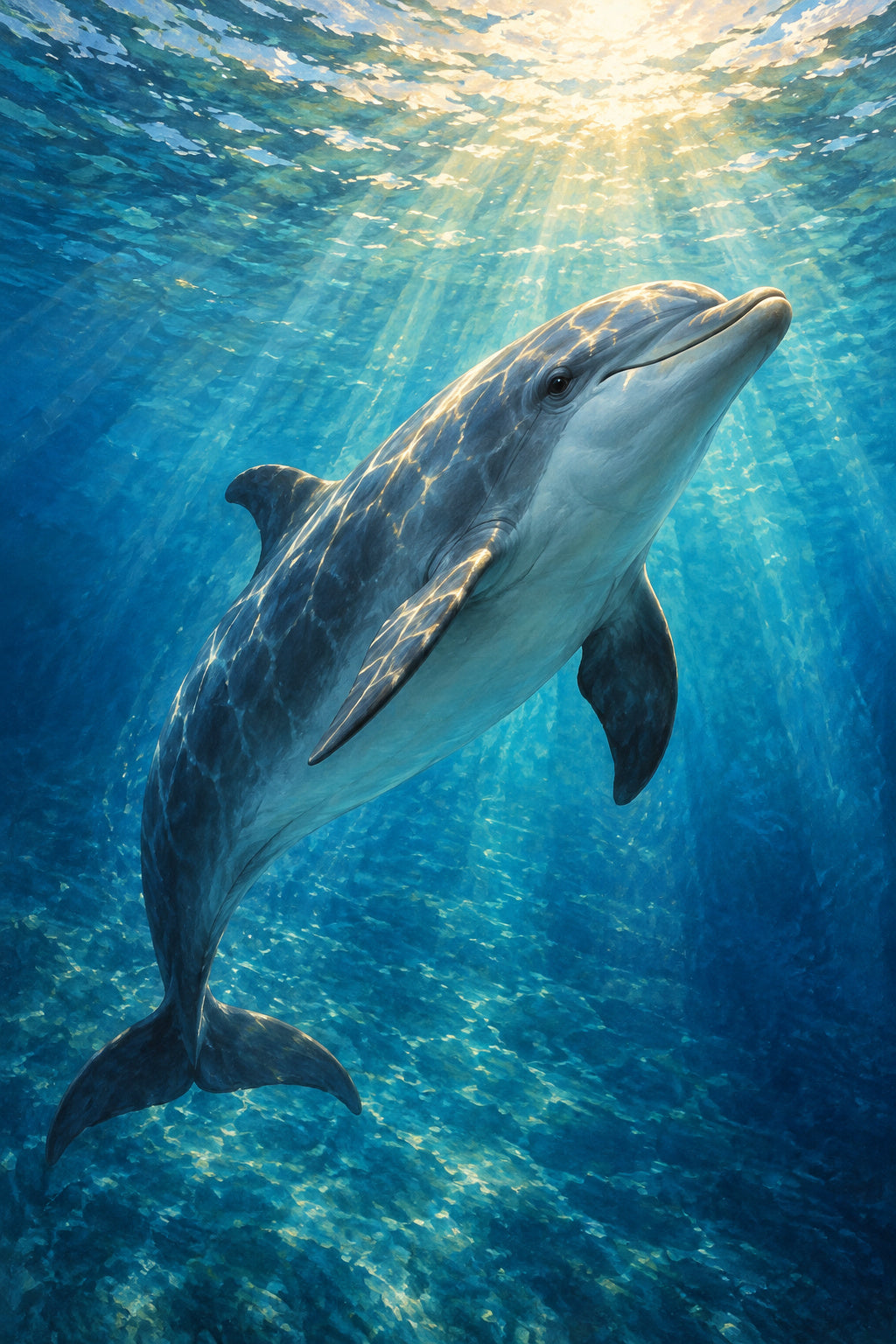 Dolphin Light — original canvas artwork