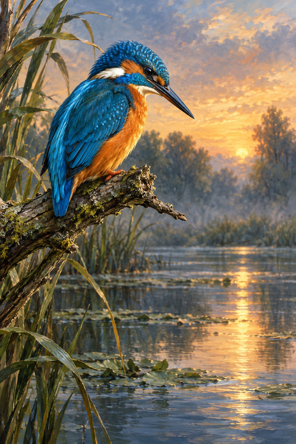 Kingfisher Moment — original canvas artwork