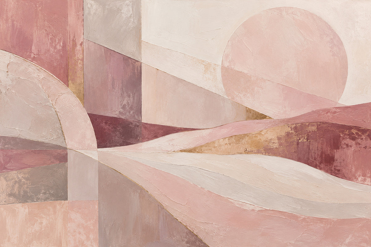 Rose Quartz Flow — original horizontal canvas artwork