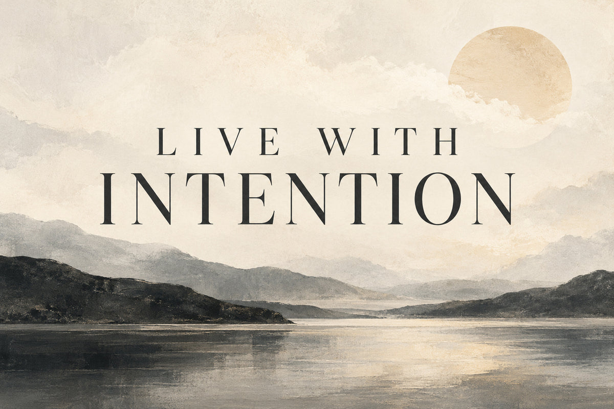 Live With Intention — original horizontal canvas artwork