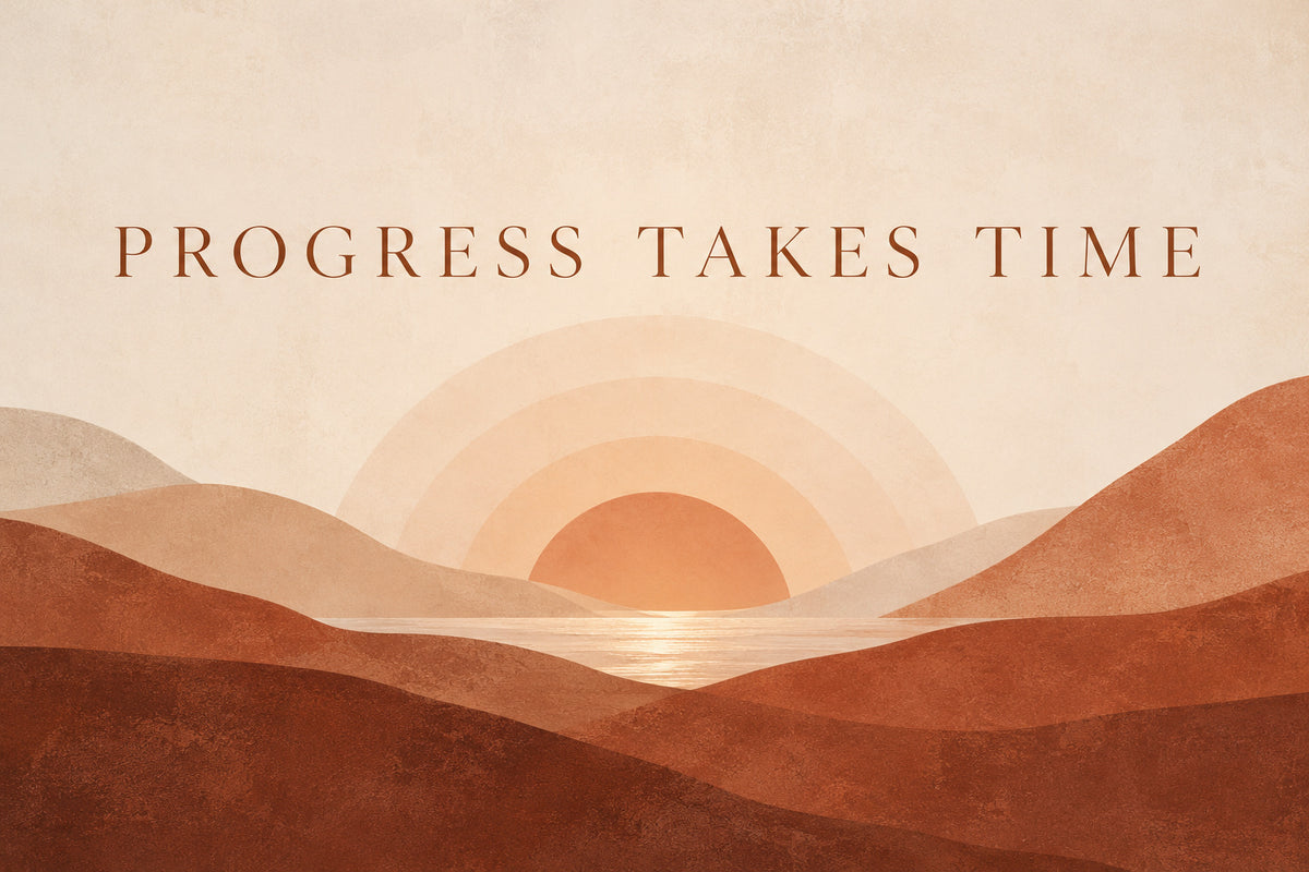 Progress Takes Time — original horizontal canvas artwork