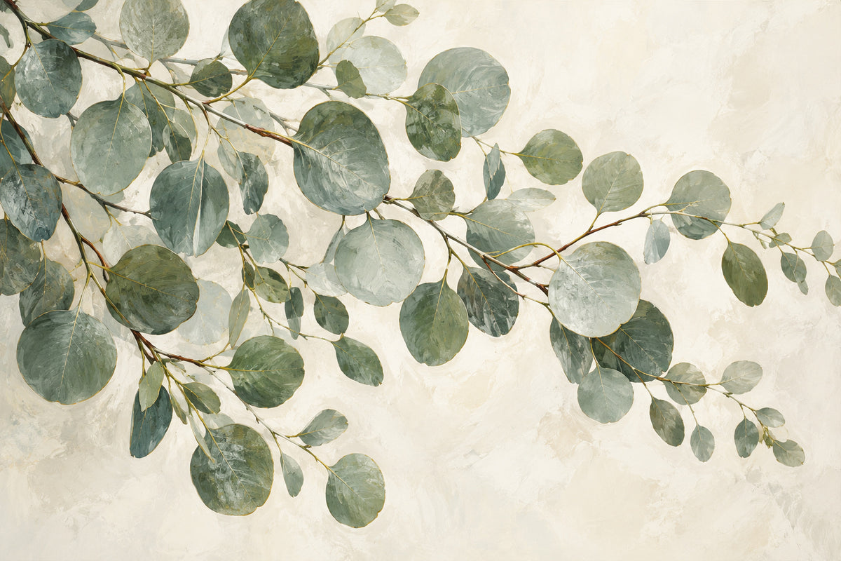 Silver Dollar Green — original horizontal canvas artwork