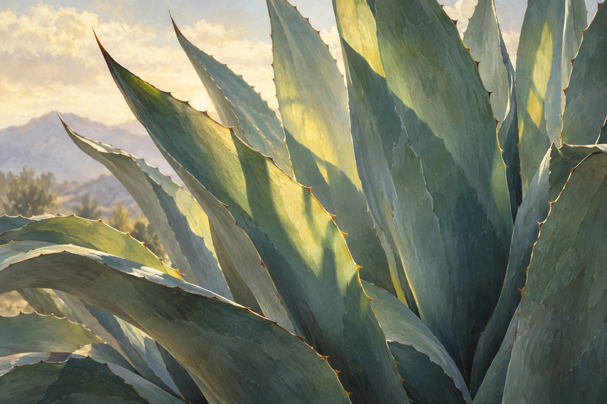 Agave Forms — original horizontal canvas artwork
