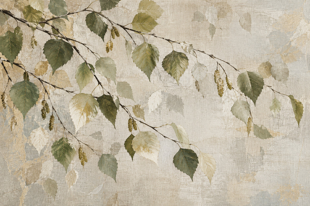 Birch Leaf Dance — original horizontal canvas artwork