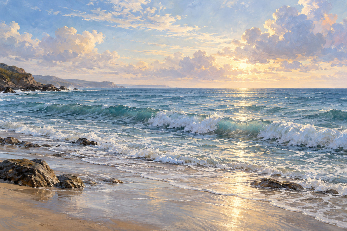 Atlantic Quiet — original horizontal canvas artwork