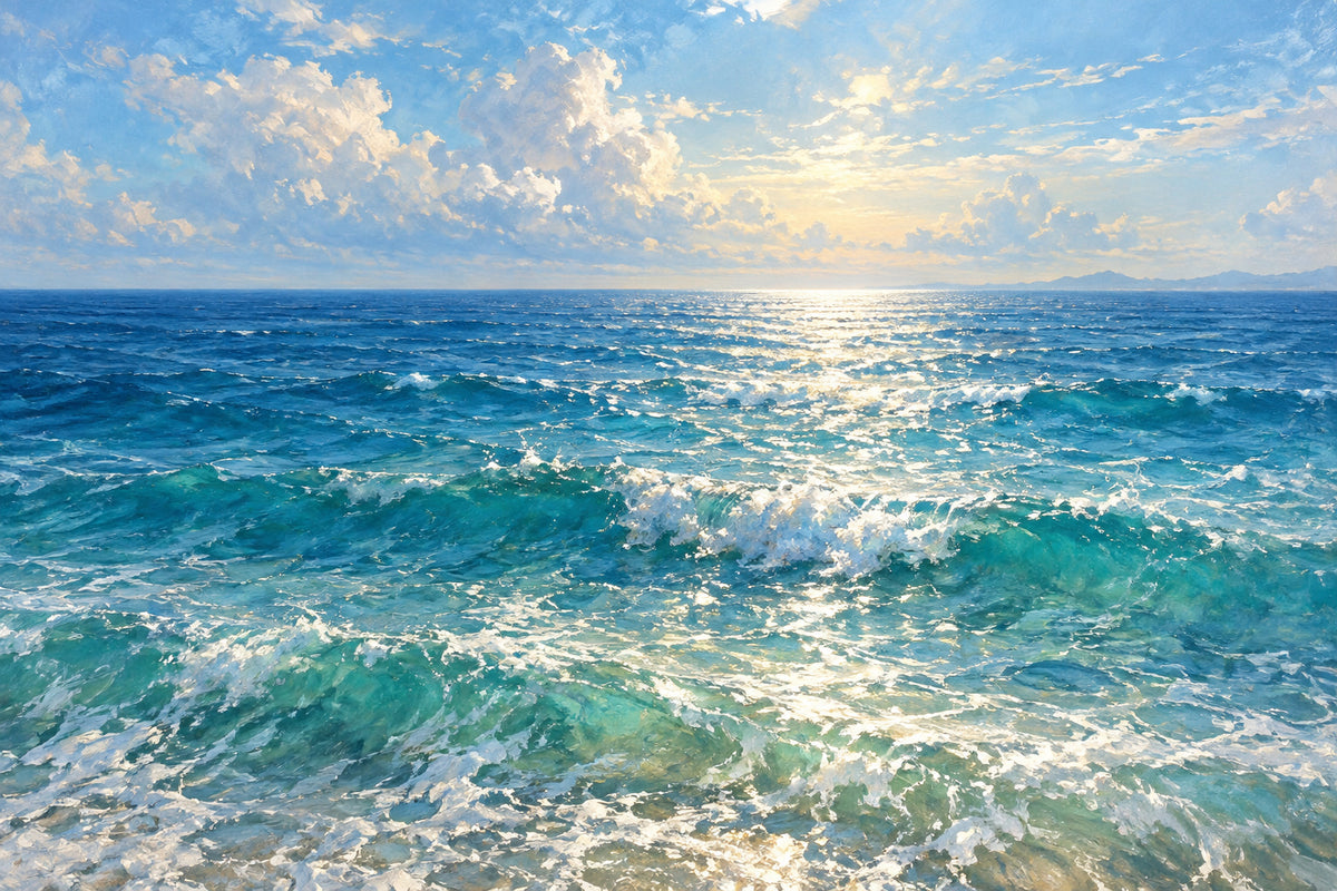 Endless Blue — original horizontal canvas artwork