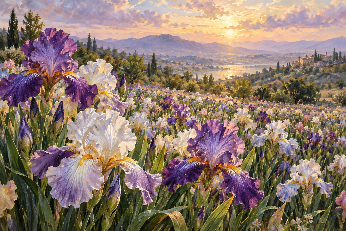 Iris In Light — original horizontal canvas artwork