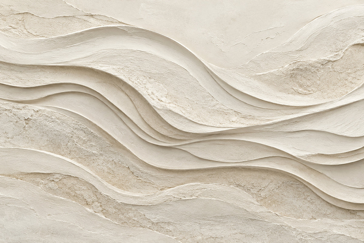 Ivory Waves — original horizontal canvas artwork