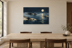 Midnight Sonata — horizontal canvas in a dining room, full original artwork