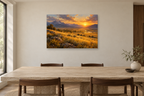 Golden Prairie — horizontal canvas in a dining room, full original artwork