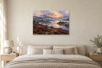 Heather Hills — horizontal canvas in a bedroom, full original artwork
