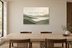 Find Your Pace — horizontal canvas in a dining room, full original artwork