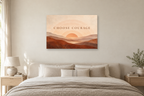 Choose Courage — horizontal canvas in a bedroom, full original artwork