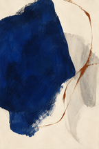 Blue Interval canvas artwork — Quiet Forms