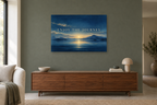 Enjoy The Journey — horizontal canvas in a living room, full original artwork