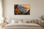 Hong Kong Harbour — horizontal canvas in a bedroom, full original artwork
