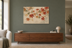 Maple Canopy — horizontal canvas in a living room, full original artwork