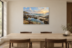 Rockpool Light — horizontal canvas in a dining room, full original artwork