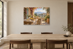 Provence Table — horizontal canvas in a dining room, full original artwork
