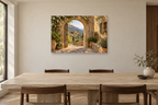 Valldemossa Stone — horizontal canvas in a dining room, full original artwork