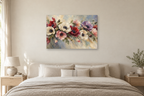 Anemone Dance — horizontal canvas in a bedroom, full original artwork