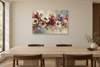 Anemone Dance — horizontal canvas in a dining room, full original artwork