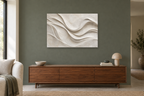Chalk And Shadow — horizontal canvas in a living room, full original artwork
