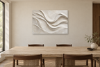 Chalk And Shadow — horizontal canvas in a dining room, full original artwork