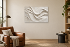 Chalk And Shadow — horizontal canvas in a reading corner, full original artwork