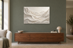 Alabaster Valley — horizontal canvas in a living room, full original artwork