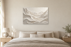 Alabaster Valley — horizontal canvas in a bedroom, full original artwork