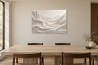 Alabaster Valley — horizontal canvas in a dining room, full original artwork
