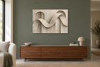 Stone Ribbon — horizontal canvas in a living room, full original artwork