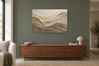 Dune Relief — horizontal canvas in a living room, full original artwork