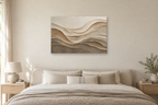 Dune Relief — horizontal canvas in a bedroom, full original artwork