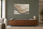 Carved Light — horizontal canvas in a living room, full original artwork