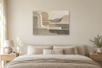 Quiet Terraces — horizontal canvas in a bedroom, full original artwork