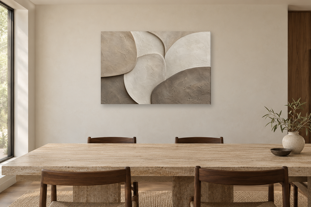 Silt And Form — horizontal canvas in a dining room, full original artwork
