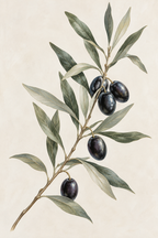 Olive Study canvas artwork — Botanical Studies