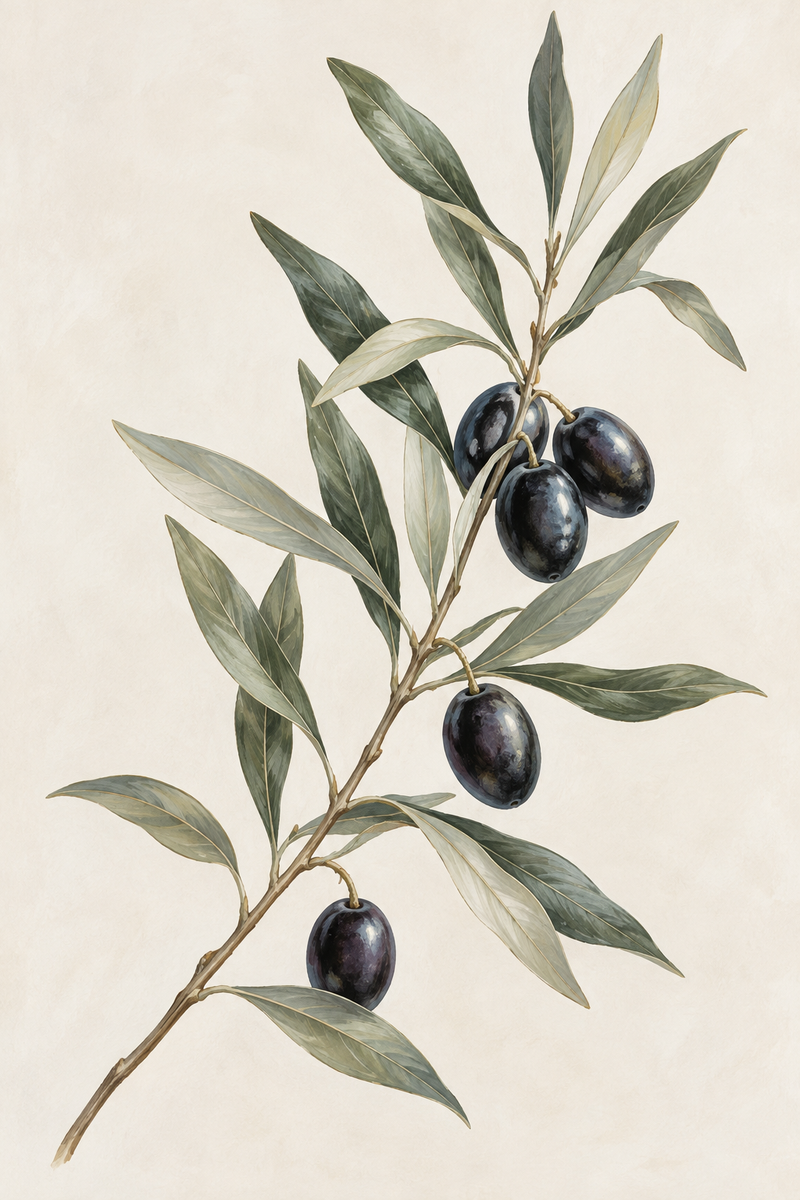 Olive Study canvas artwork — Botanical Studies