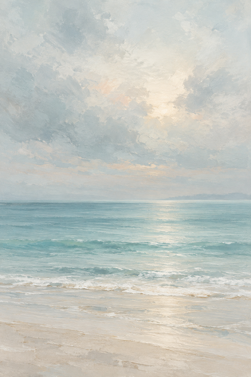 Quiet Tide canvas artwork — Coastal Calm