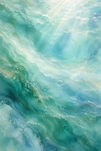 Sea Glass canvas artwork — Coastal Calm