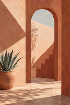 Desert Courtyard canvas artwork — Sunlit Places