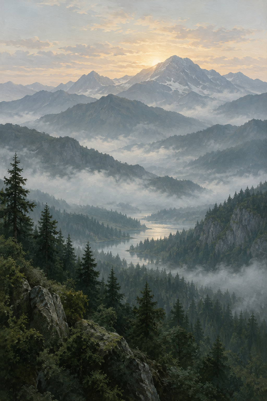 Morning Ridge canvas artwork — Land and Light